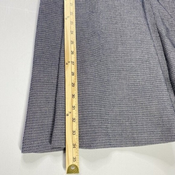 Theory Dress Women Size 8 Blue Albita WR Meterie Fit & Flare Short Sleeve Mini - Picture 11 of 12